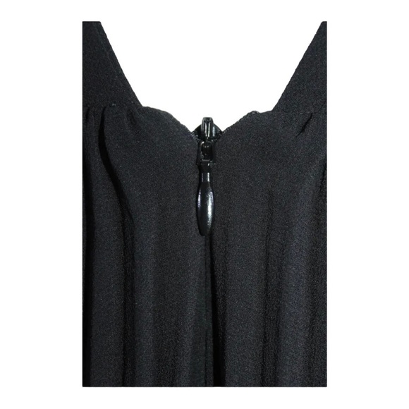 NWT FAME AND PARTNERS Black Allegra Side Cutout V Grecian Maxi Gown Size 10 - Picture 13 of 15